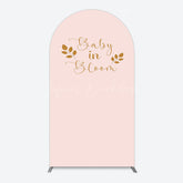 Lofaris Sweet Pink Boho Leaves Baby Shower Arch Backdrop